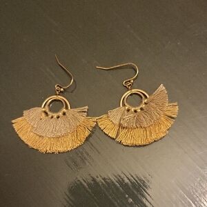 Elegant Gold Tassel Earrings